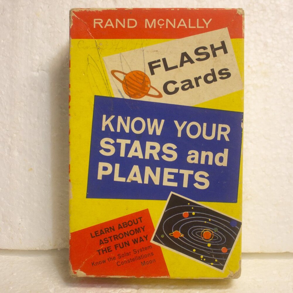 Vintage Flash Cards Know Your Stars And Planets Rand McNally vintage 1960's